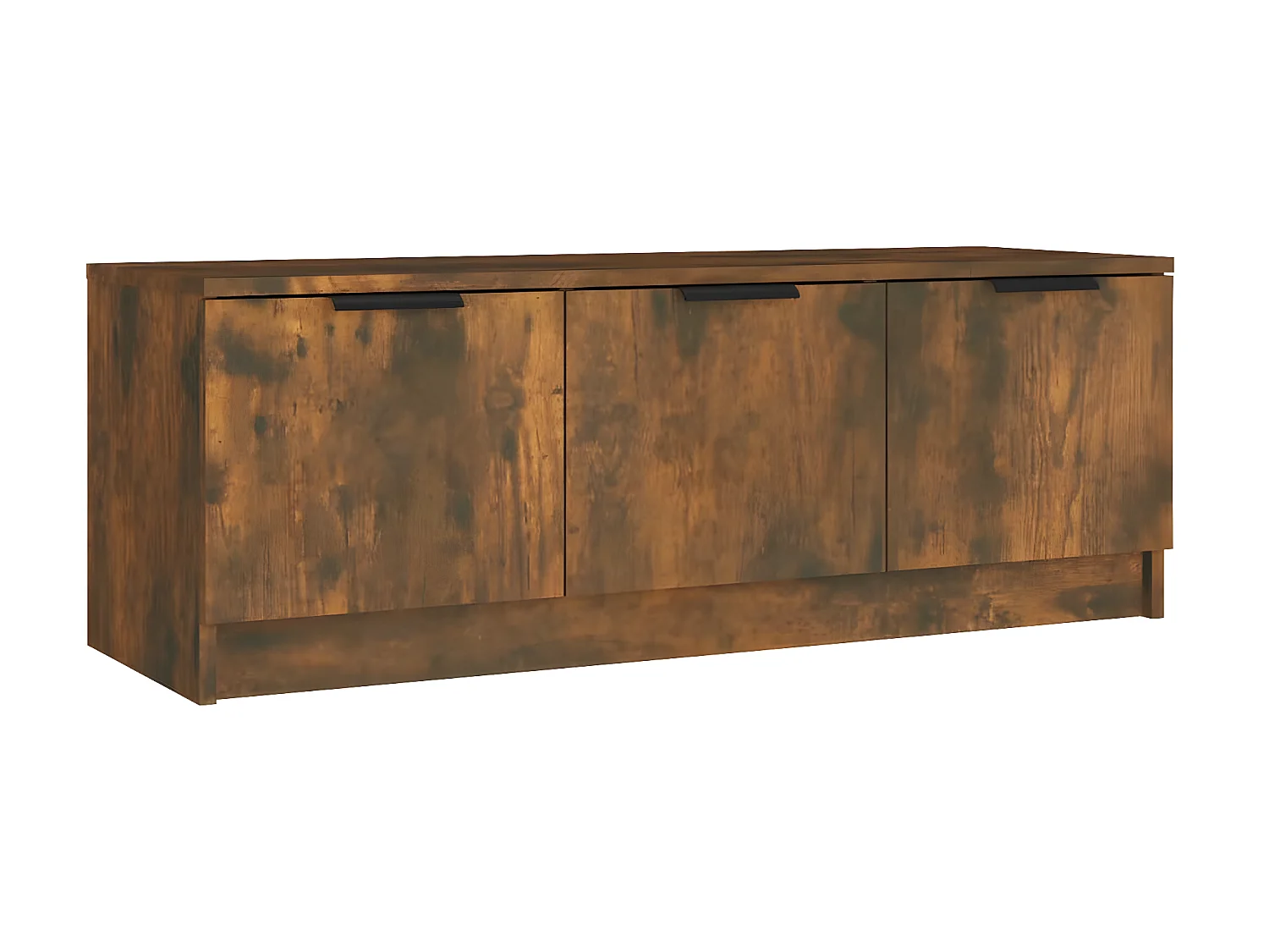 Meuble TV Chêne fumé 102x35x36,5 cm Bois d'ingénierie