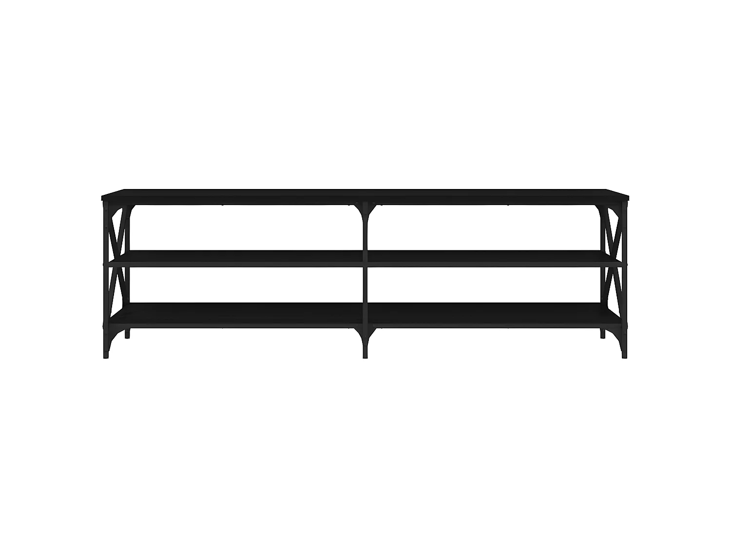 Móvel de TV preto 160x40x50 cm madeira engenharia