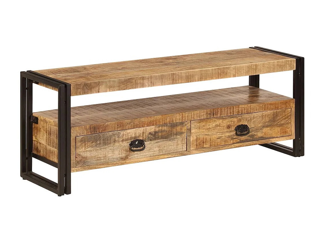 Mueble TV 120x35x45 cm Madera maciza de mango