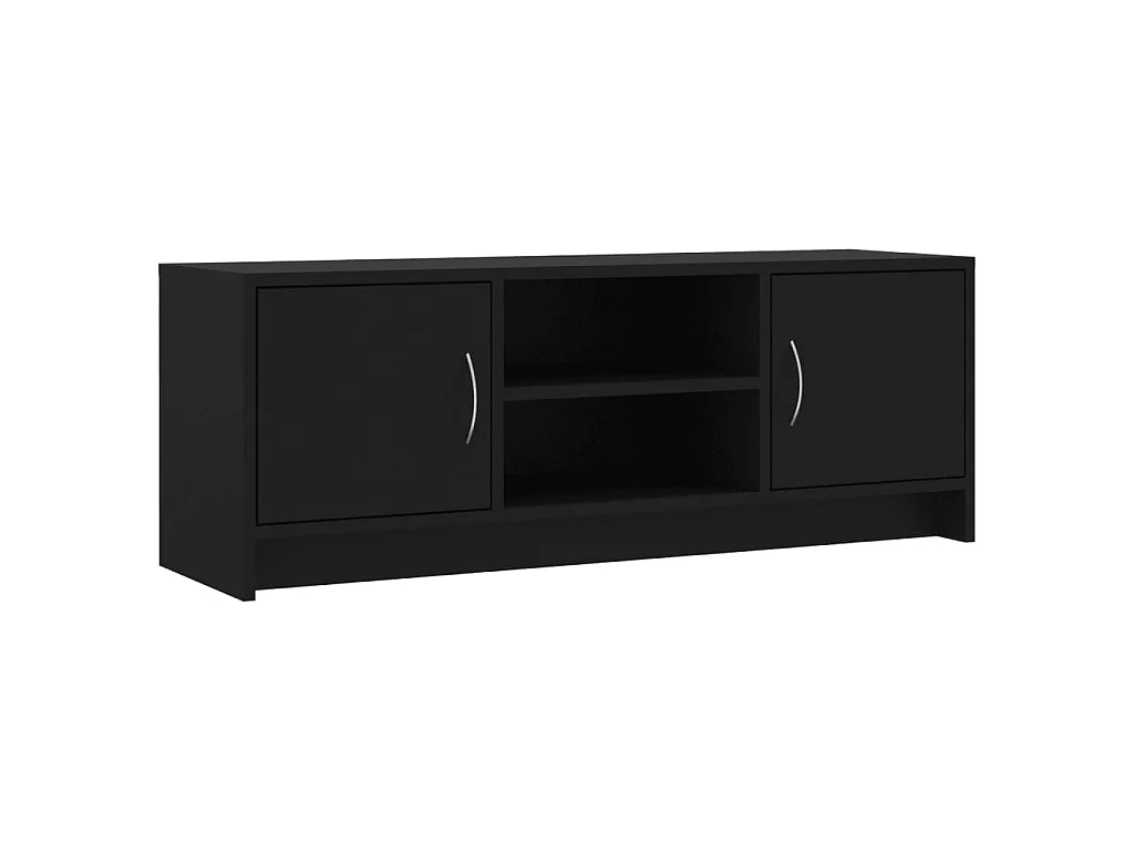 Mueble TV negro 102x30x37,5 cm de madera contrachapada