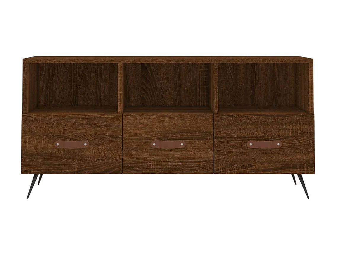 Meuble TV chêne marron 102x36x50 cm bois d'ingénierie