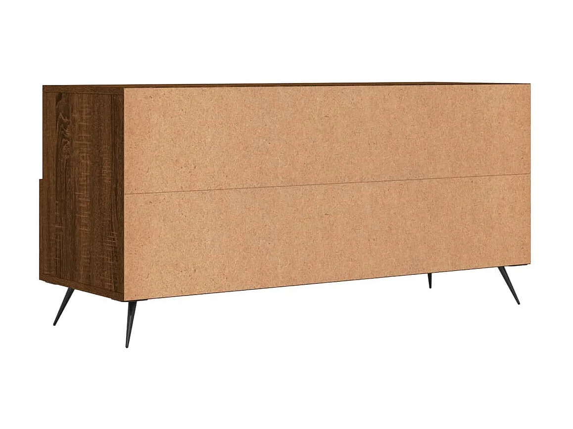Meuble TV chêne marron 102x36x50 cm bois d'ingénierie