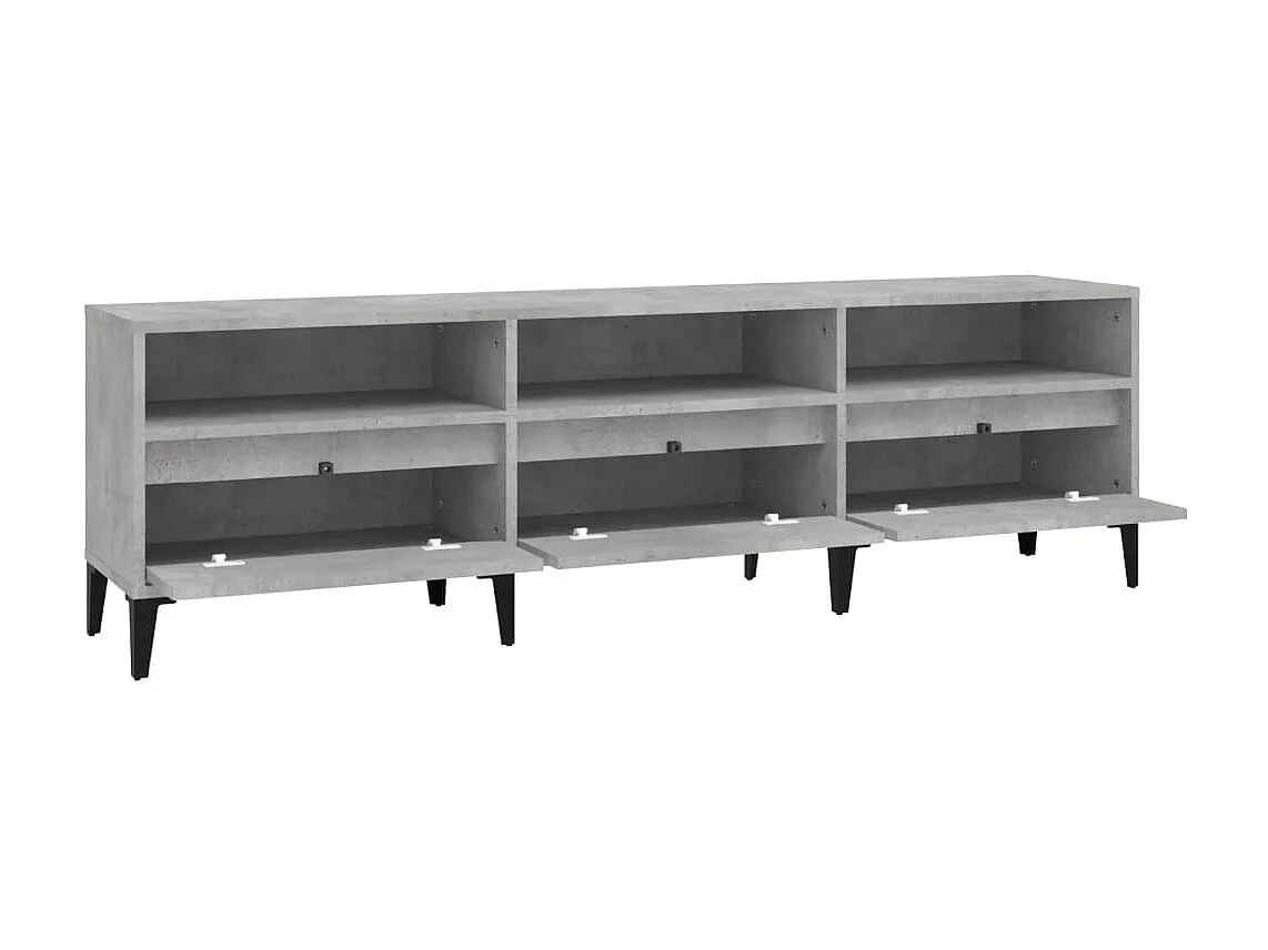 Betongrijs tv-meubel 150x30x44,5 cm samengesteld hout