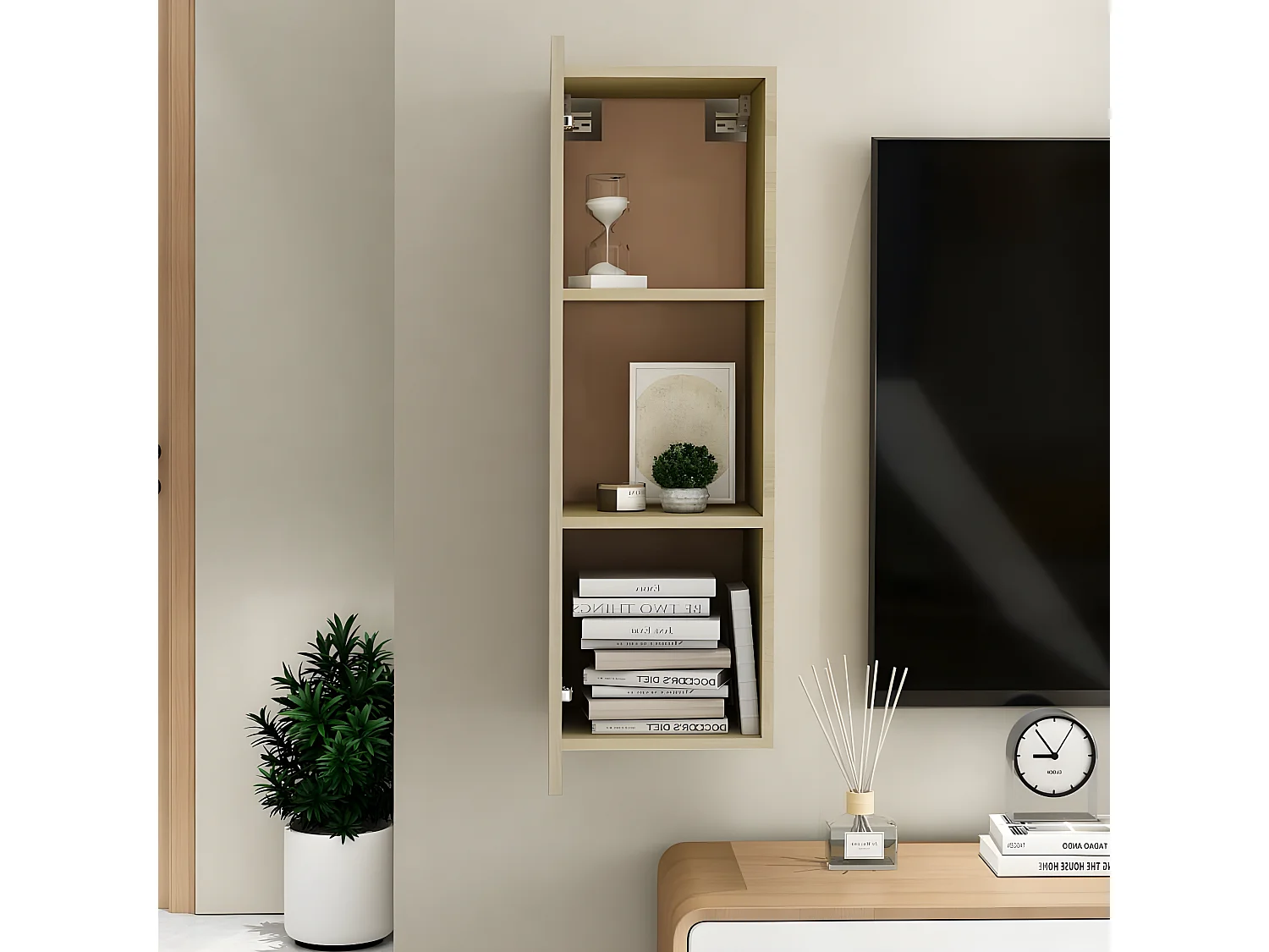 Mobile TV rovere Sonoma 30,5x30x90 cm Truciolato