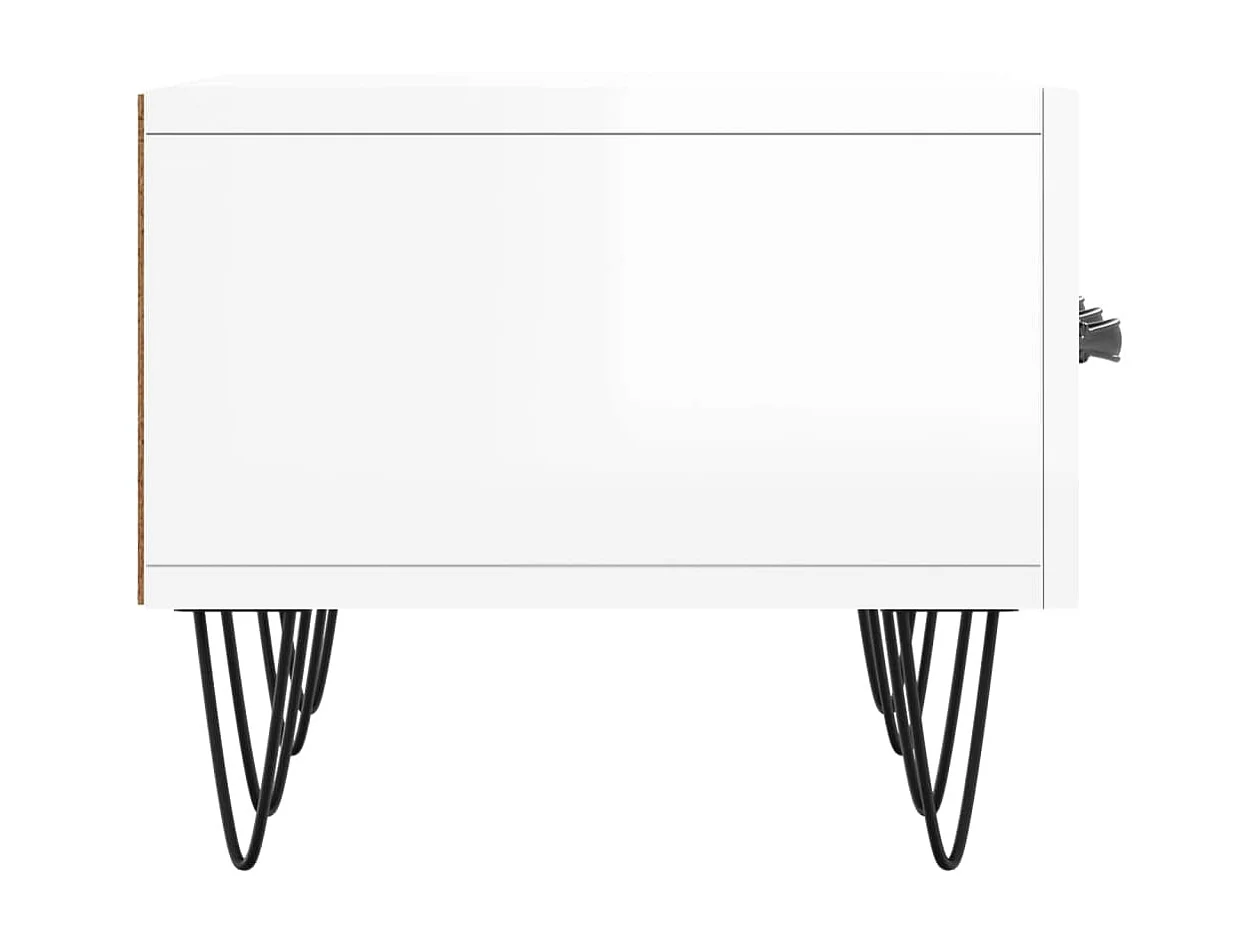 Meuble TV blanc brillant 150x36x30 cm bois d'ingénierie