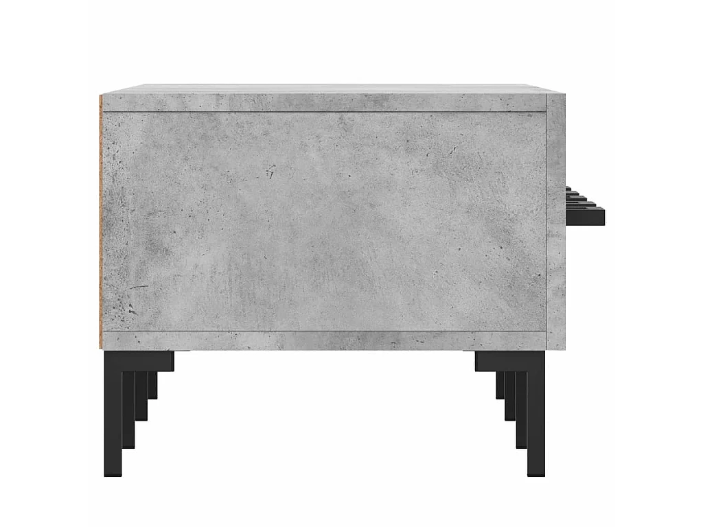 Meuble TV gris béton 150x36x30 cm bois d'ingénierie