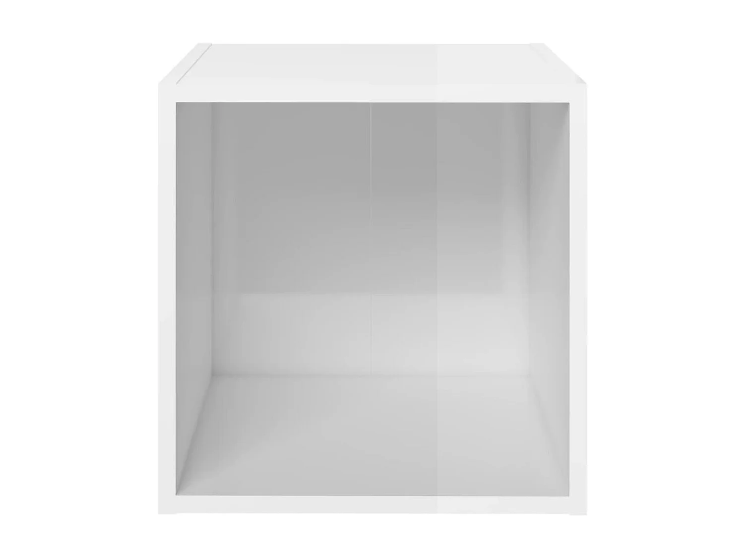 TV meubel 4 stuks Glanzend wit 37x35x37 cm Spaanplaat