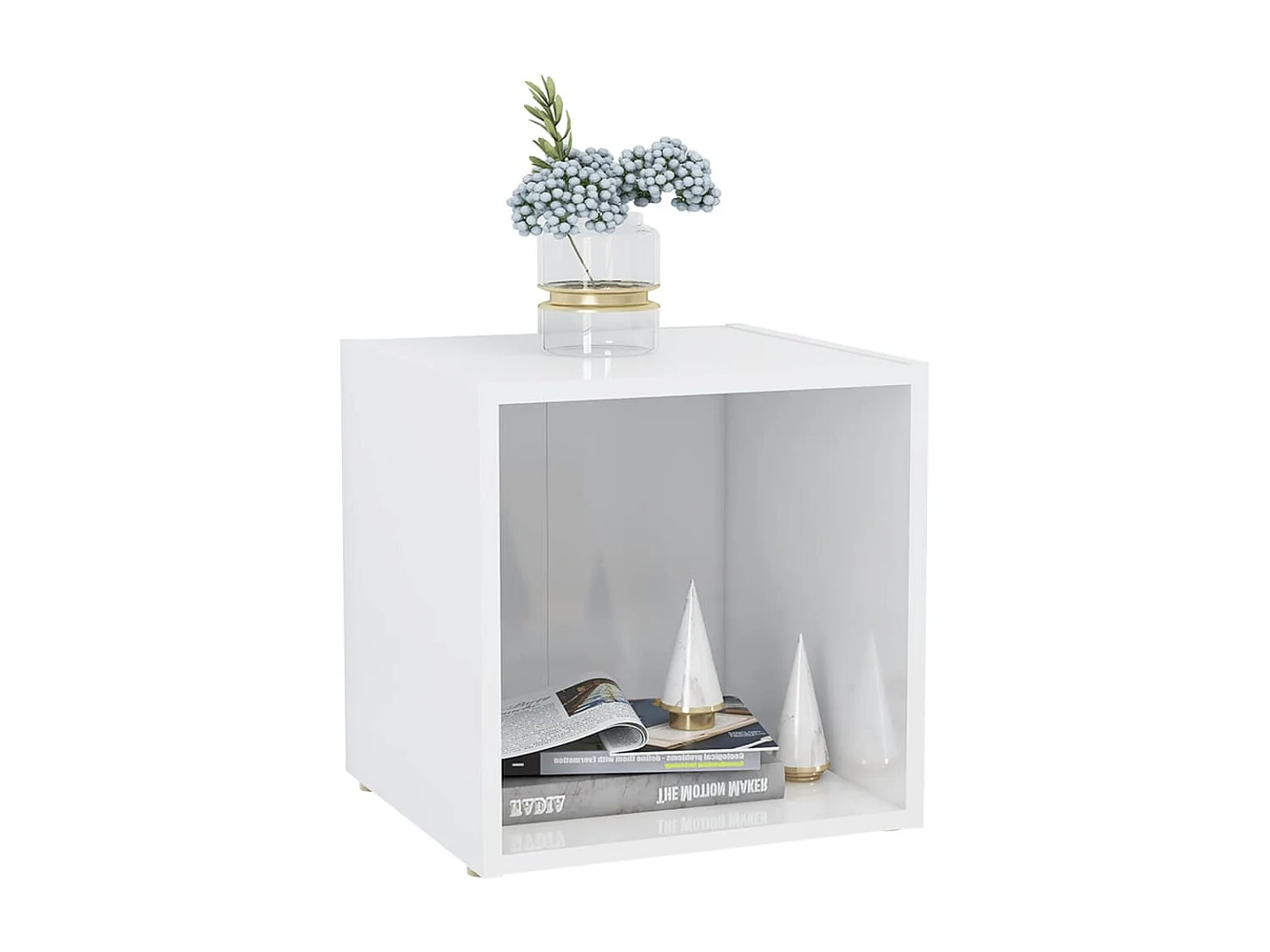 TV meubel 4 stuks Glanzend wit 37x35x37 cm Spaanplaat