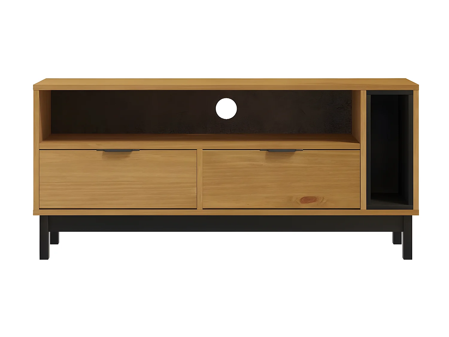 Meuble TV FLAM 110x40x50 cm bois massif de pin