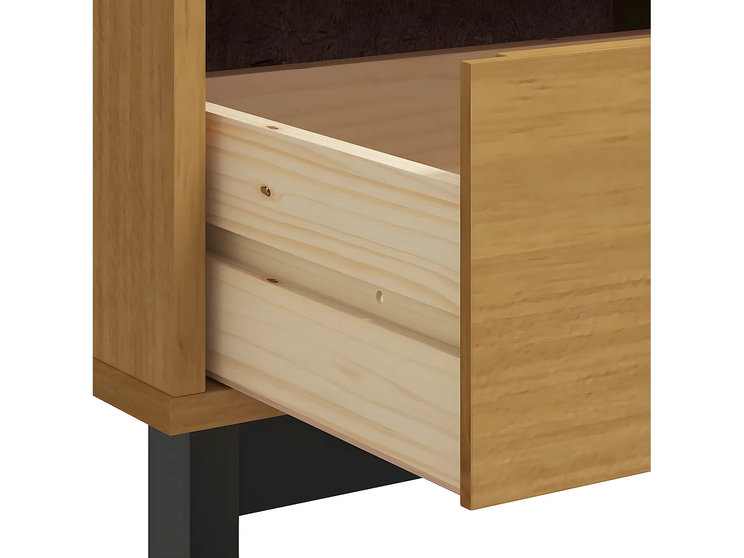Meuble TV FLAM 110x40x50 cm bois massif de pin