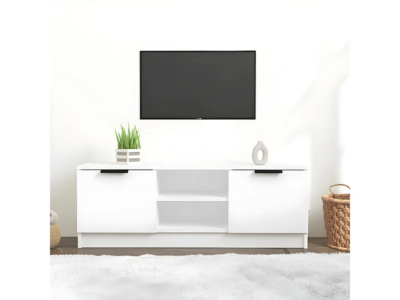 Mobile TV bianco 102x35x36,5 cm MDF