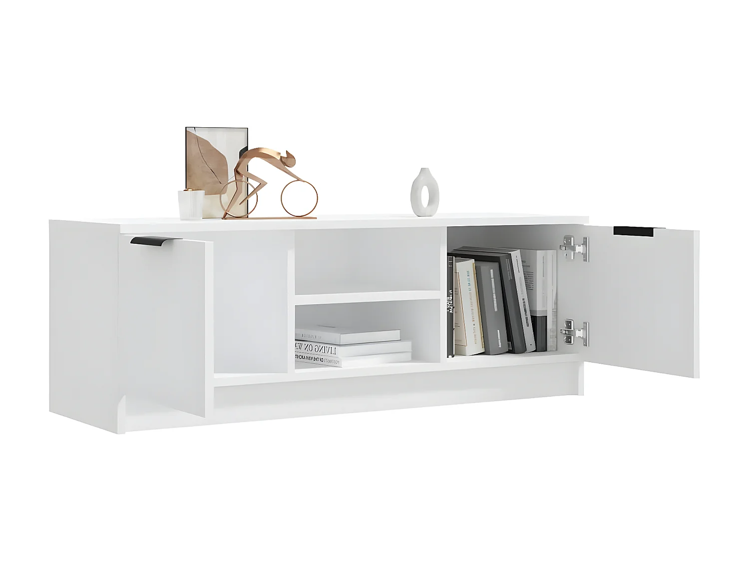 Mobile TV bianco 102x35x36,5 cm MDF