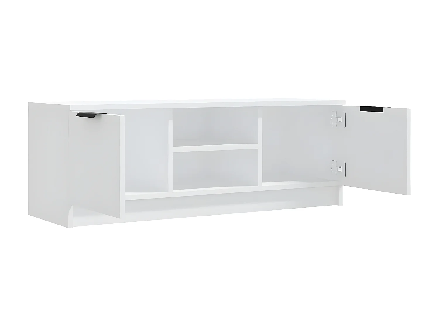 Meuble TV Blanc 102x35x36,5 cm Bois d'ingénierie