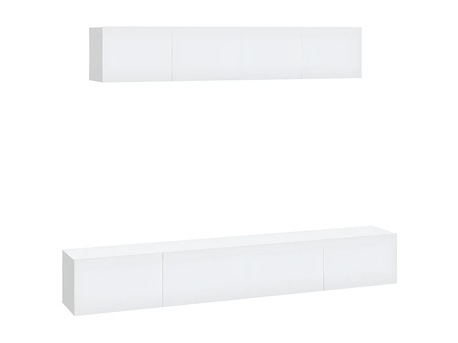 Set supporto TV da 4 pezzi in MDF bianco