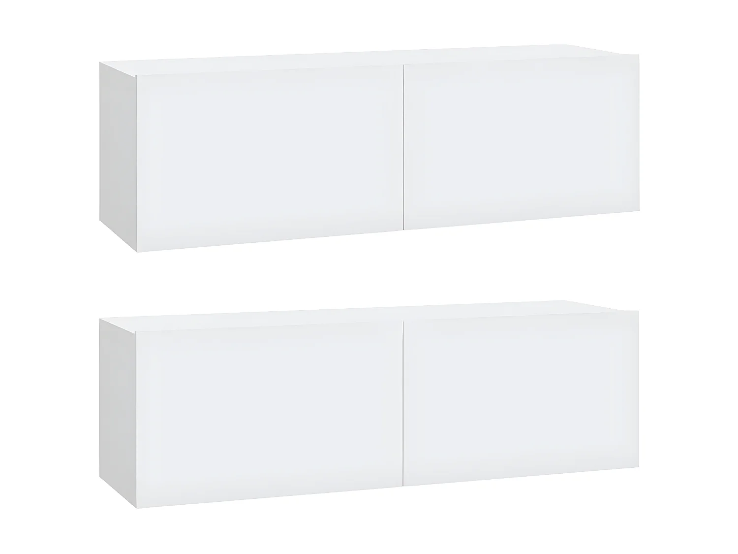 Set supporto TV da 4 pezzi in MDF bianco