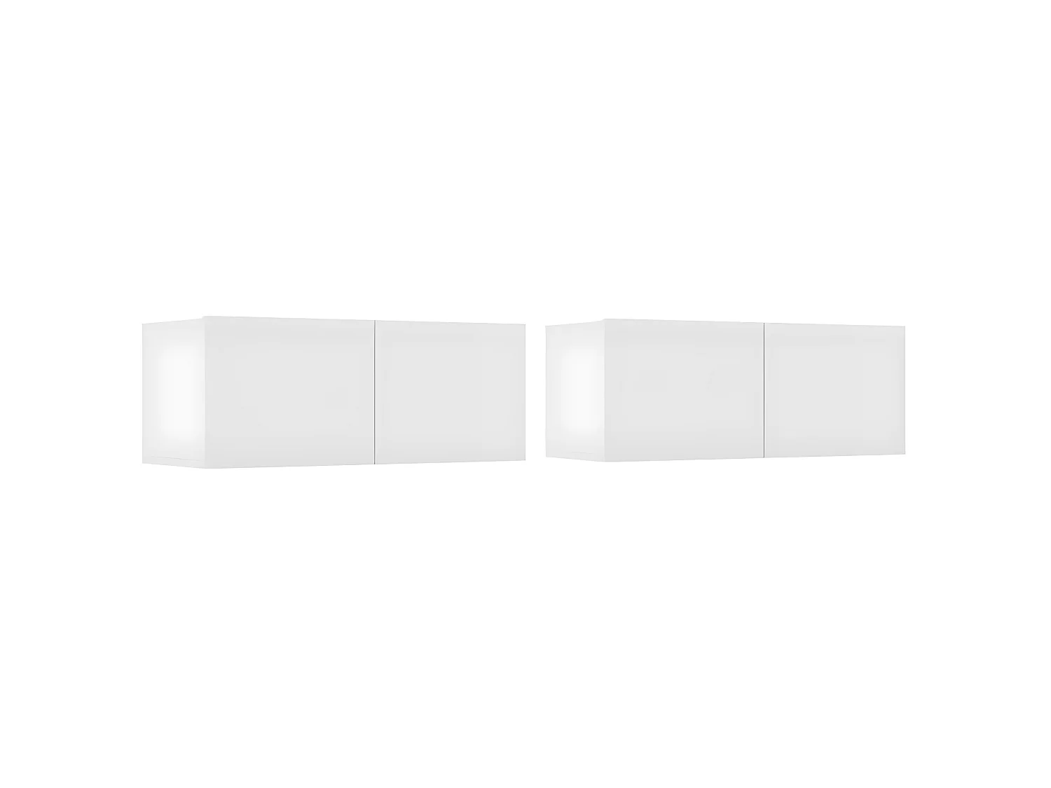Ensemble de meubles TV 4 pcs Blanc Bois d'ingénierie