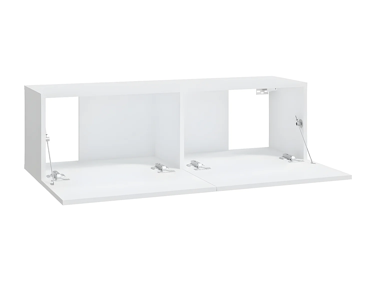 Juego de soporte para TV de 6 piezas de madera de ingeniería blanca