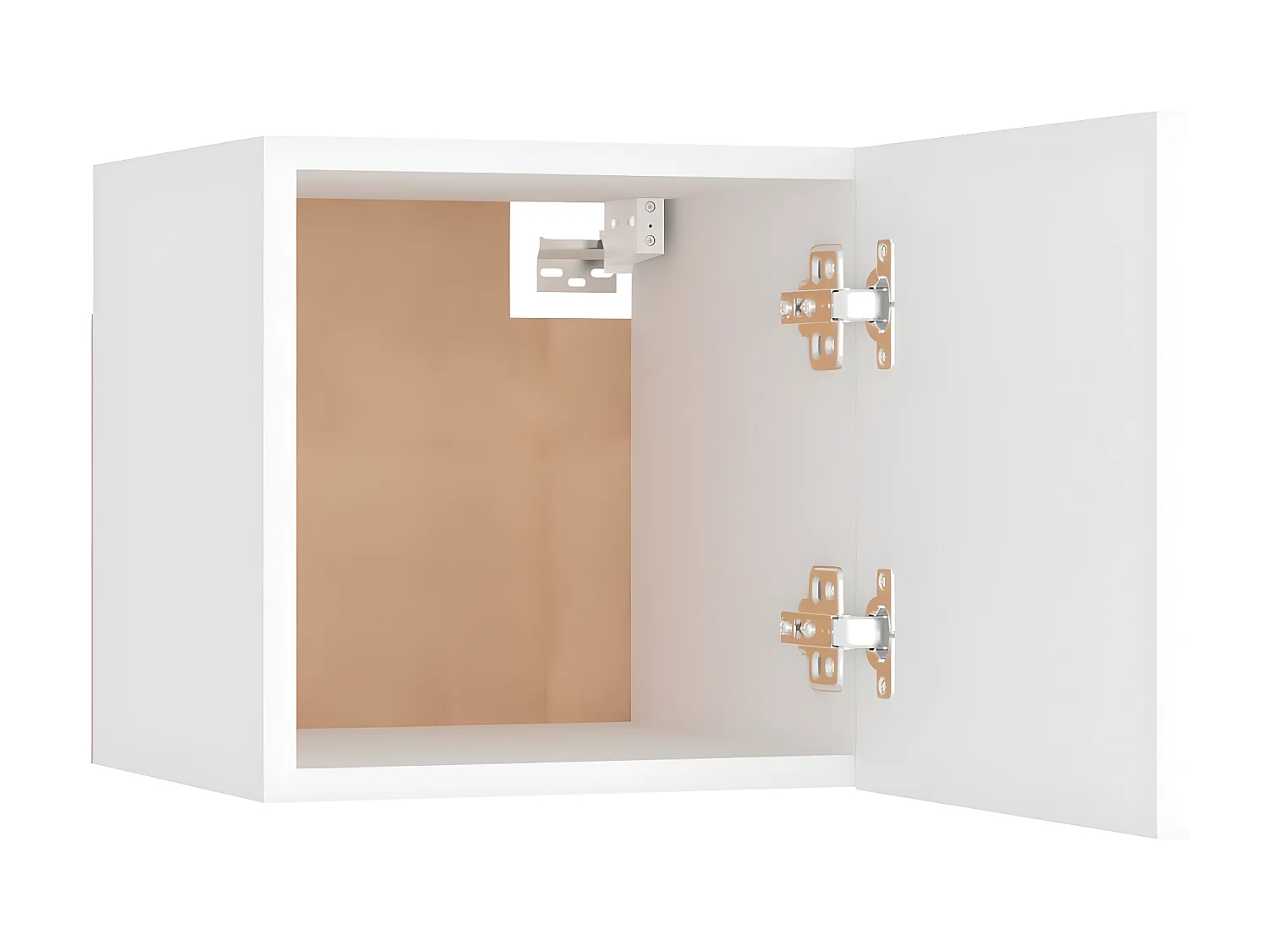 Juego de soporte para TV de 6 piezas de madera de ingeniería blanca