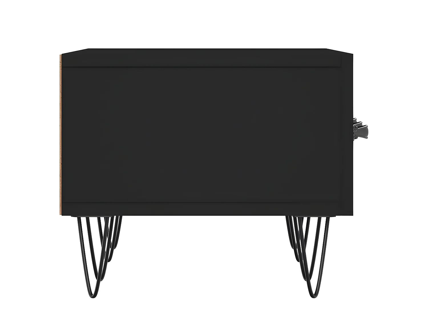 Meuble TV noir 150x36x30 cm bois d'ingénierie