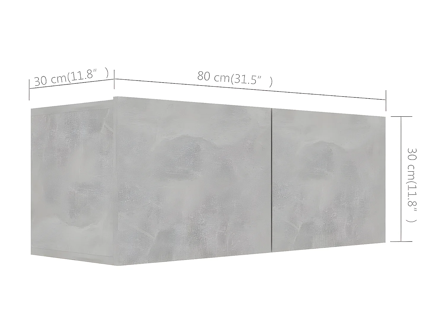 Ensemble de meuble TV 6 pcs Gris béton Aggloméré