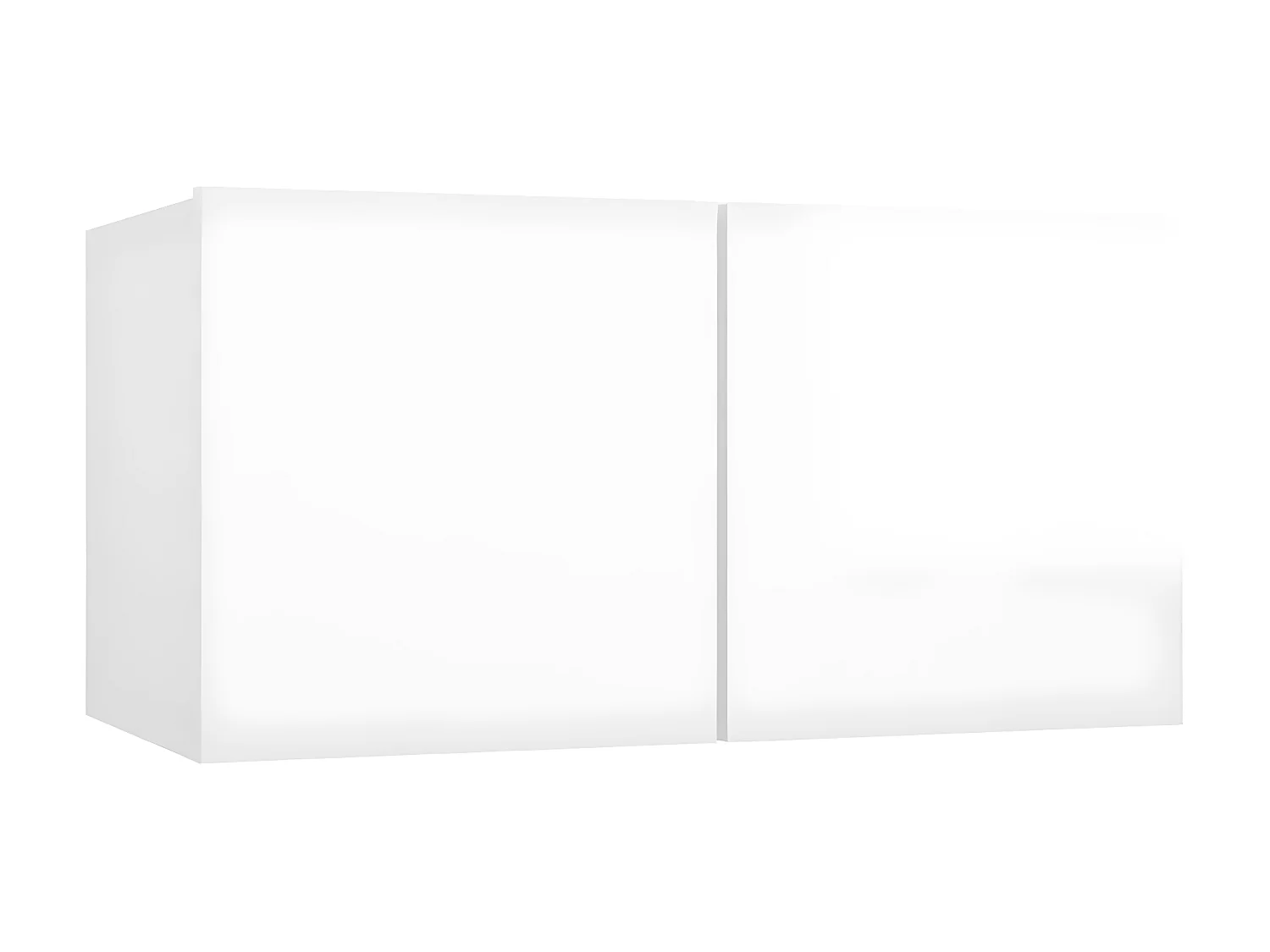 TV-meubelset 10-delig Glanzend wit spaanplaat