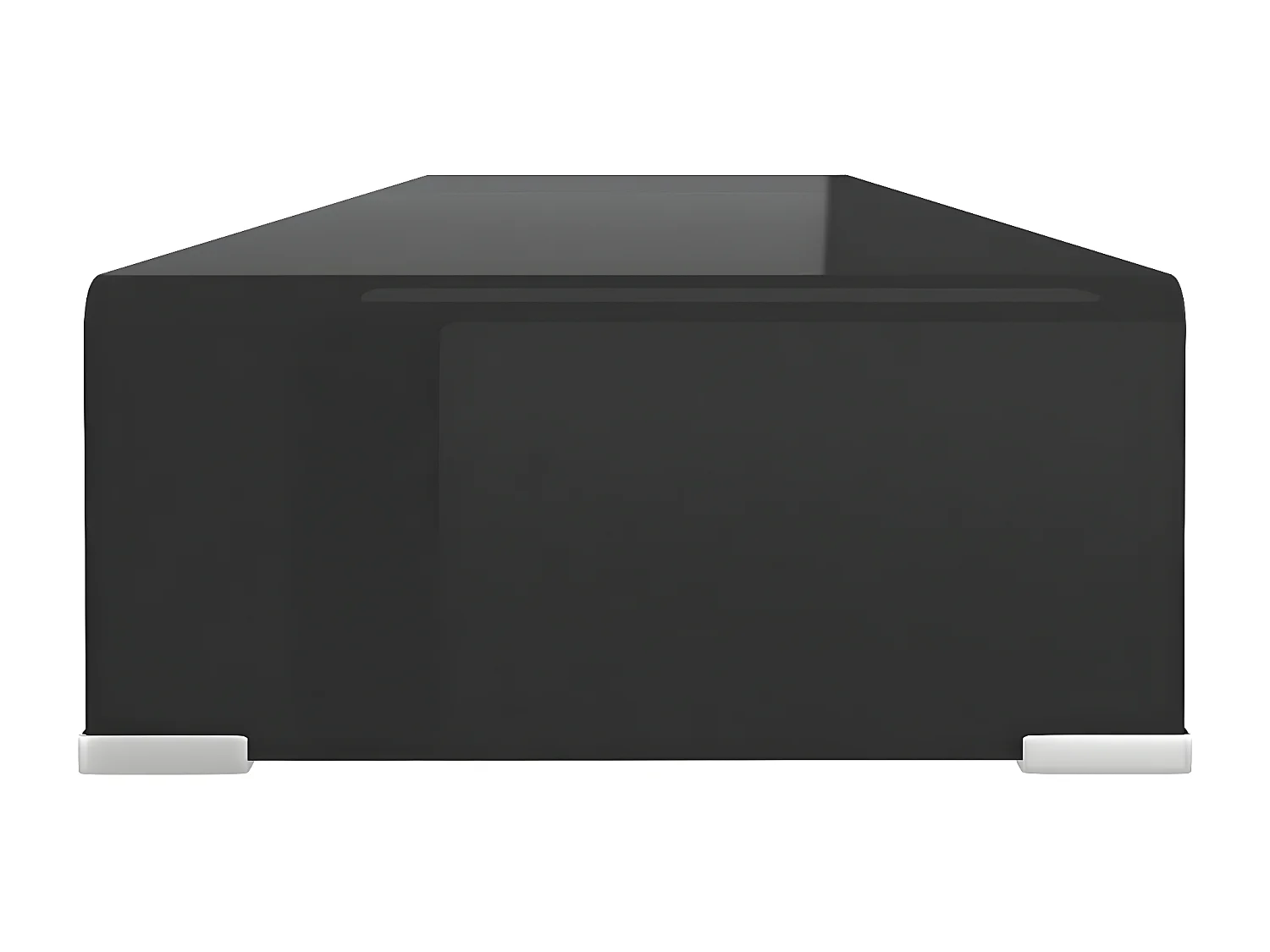 Meuble TV/ Support pour moniteur 100 x 30 x 13 cm Verre Noir