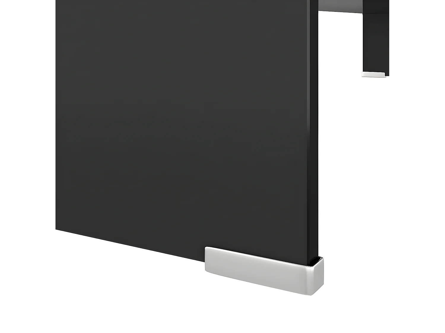 Meuble TV/ Support pour moniteur 100 x 30 x 13 cm Verre Noir