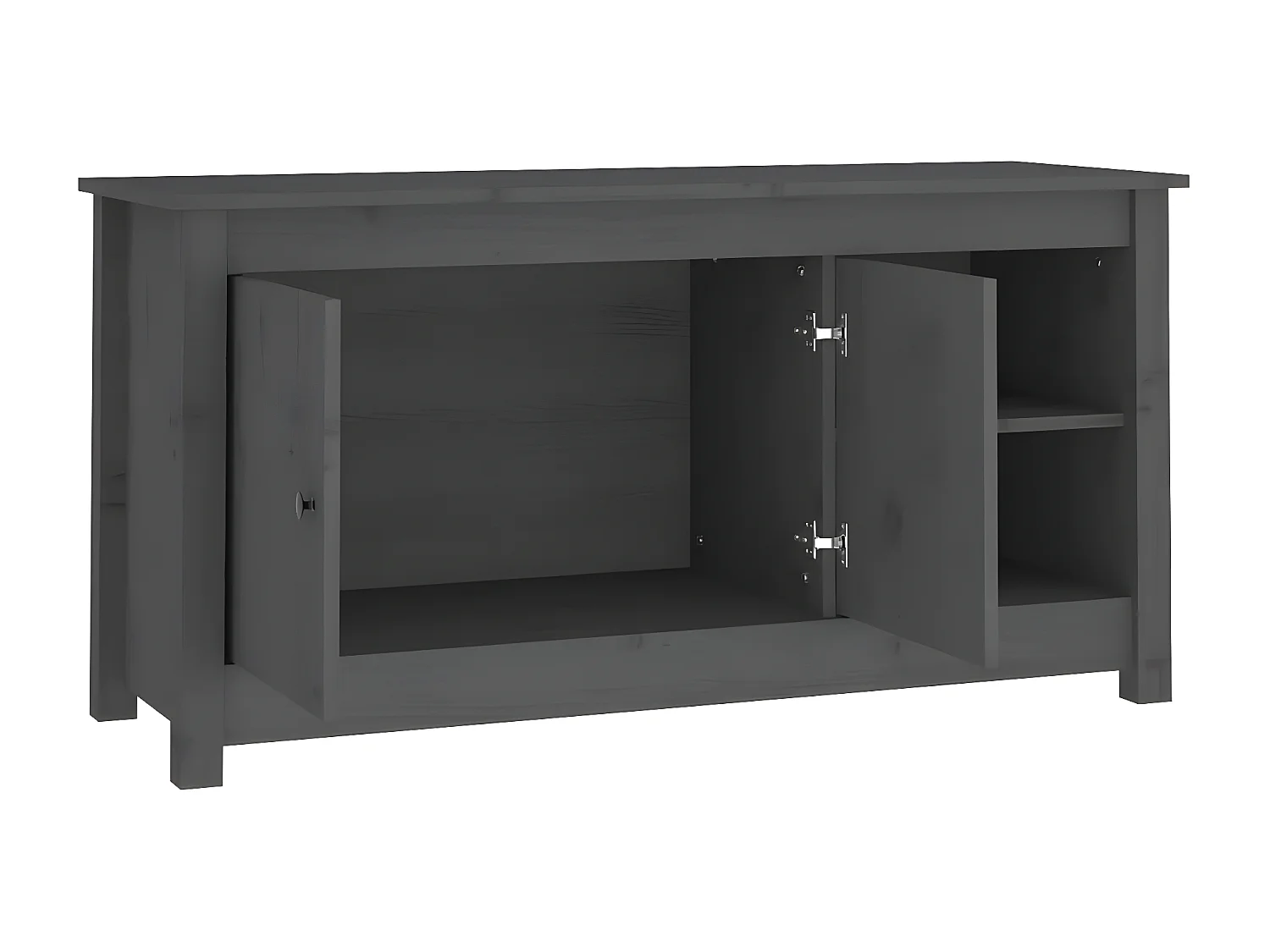 Grijs tv-meubel 103x36,5x52 cm Massief grenenhout