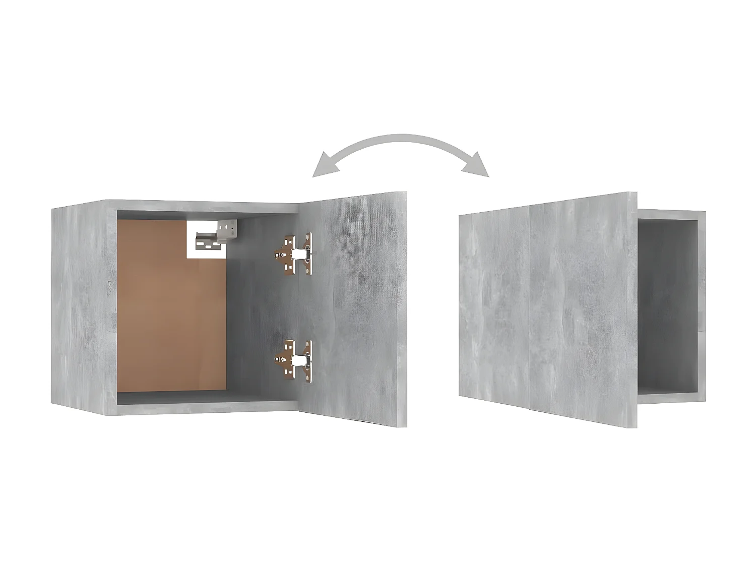 Set mobili TV 7 pz. Truciolare grigio cemento