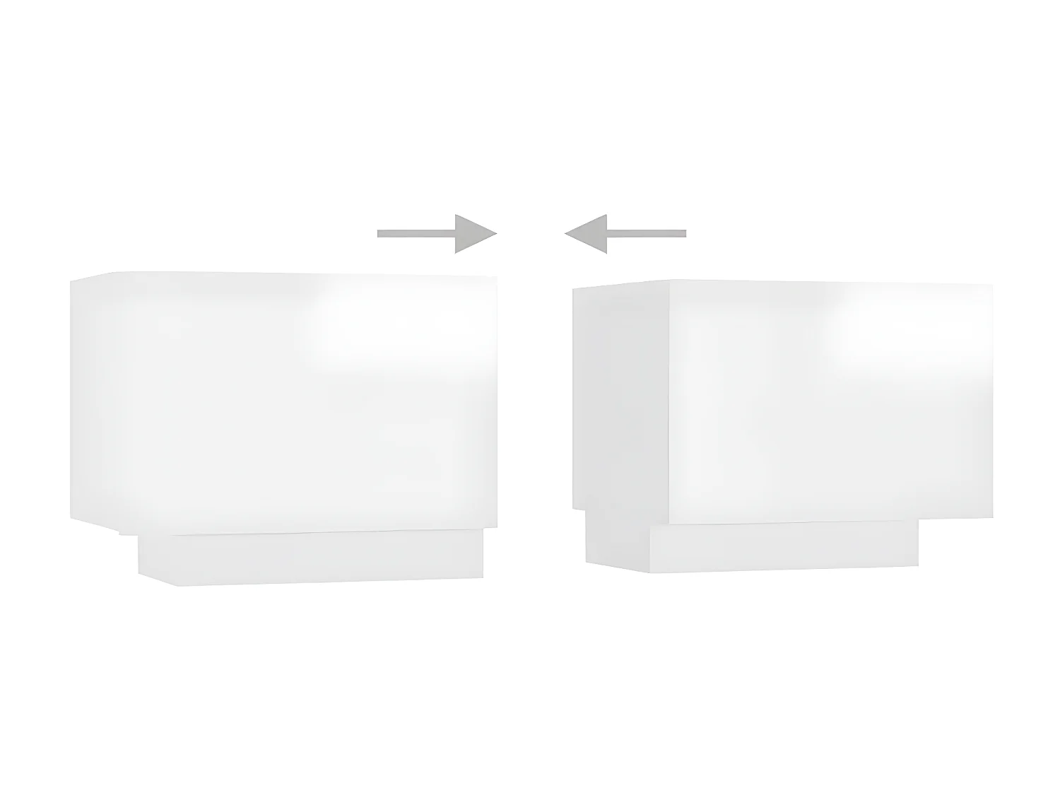 TV-meubel met LED-verlichting Glanzend wit 300x35x40 cm