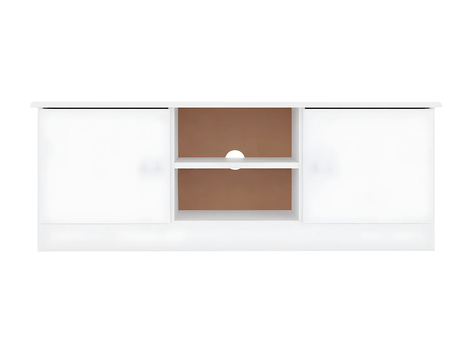 ALTA TV-Schrank weiß 112x35x41 cm aus massivem Kiefernholz