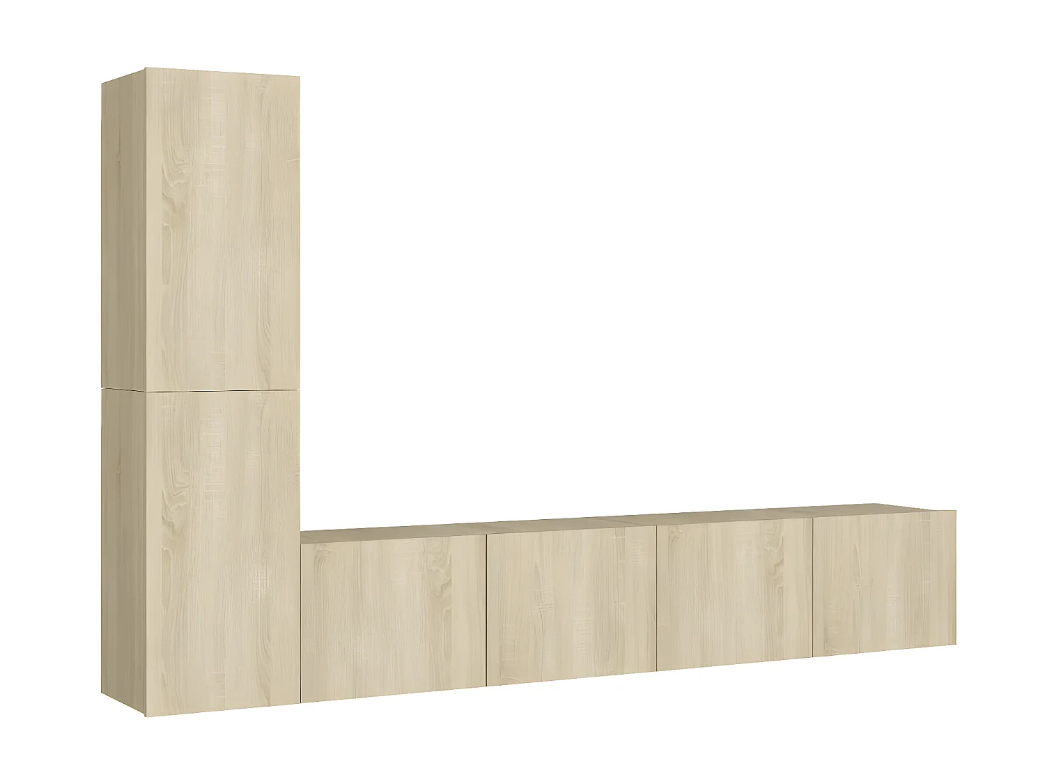 Ensemble de meuble TV 4 pcs Chêne sonoma Aggloméré