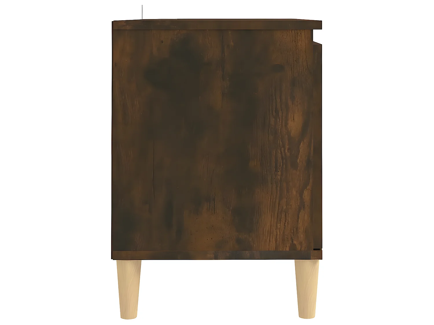Mueble TV con patas de madera maciza Roble ahumado 103,5x35x50 cm
