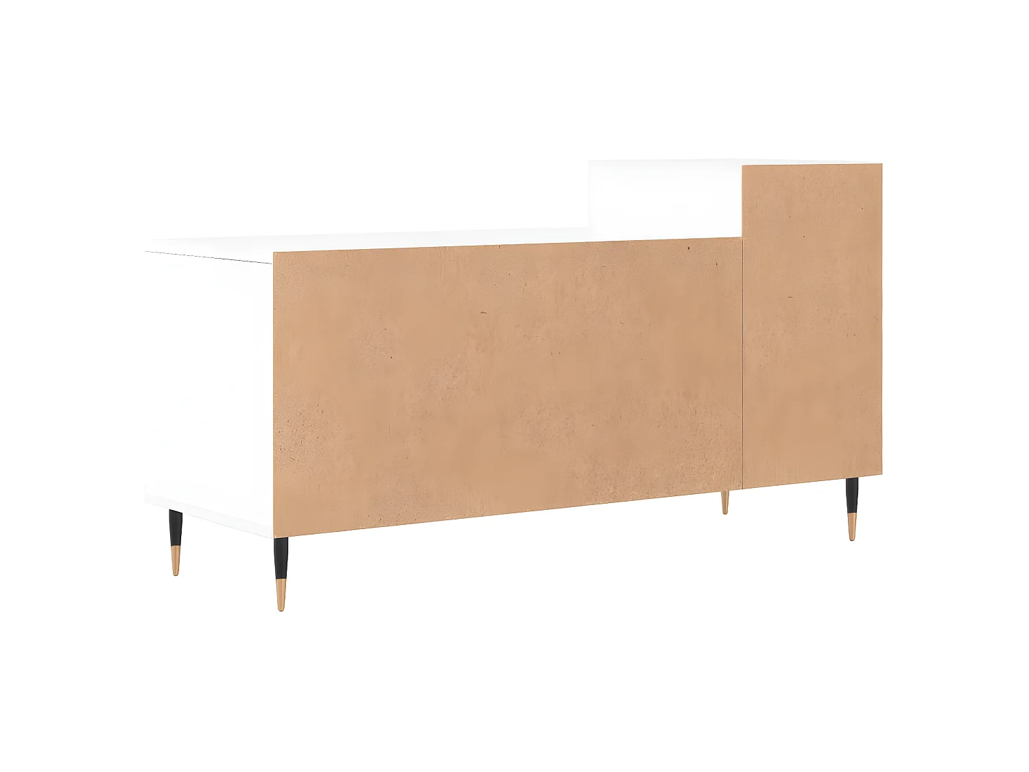 Meuble TV Blanc brillant 100x35x55 cm Bois d'ingénierie