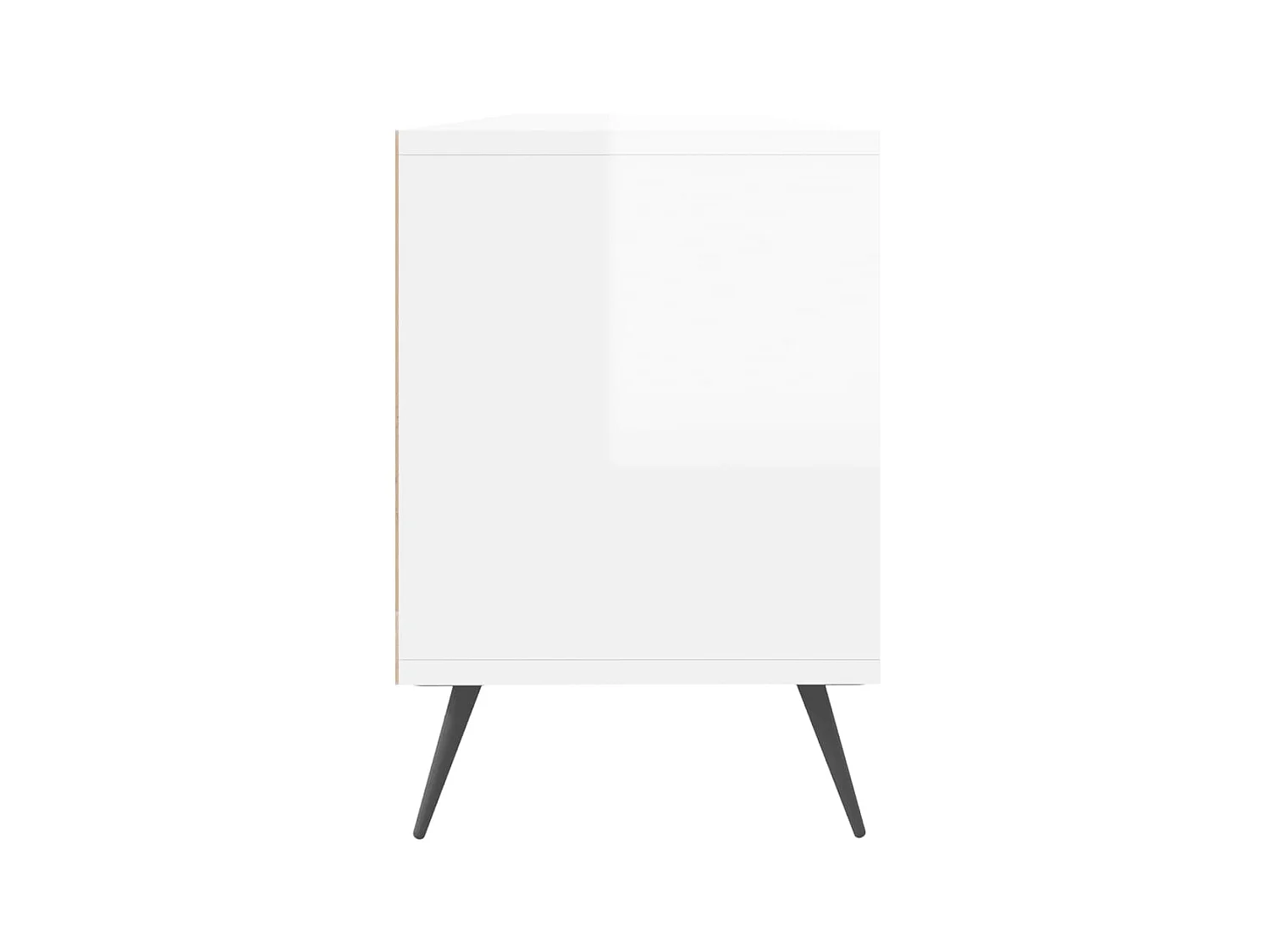 Mobile TV bianco lucido 150x30x44,5 cm in derivati del legno