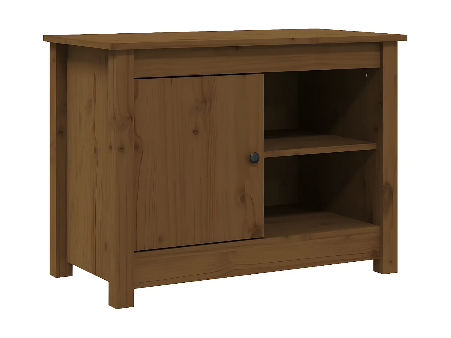 Meuble TV Marron miel 70x36,5x52 cm Bois de pin massif