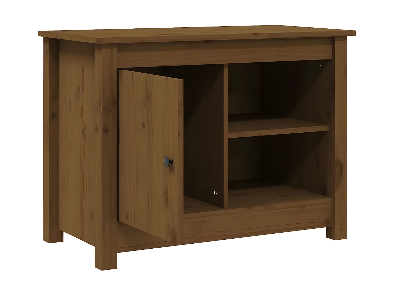 Meuble TV Marron miel 70x36,5x52 cm Bois de pin massif