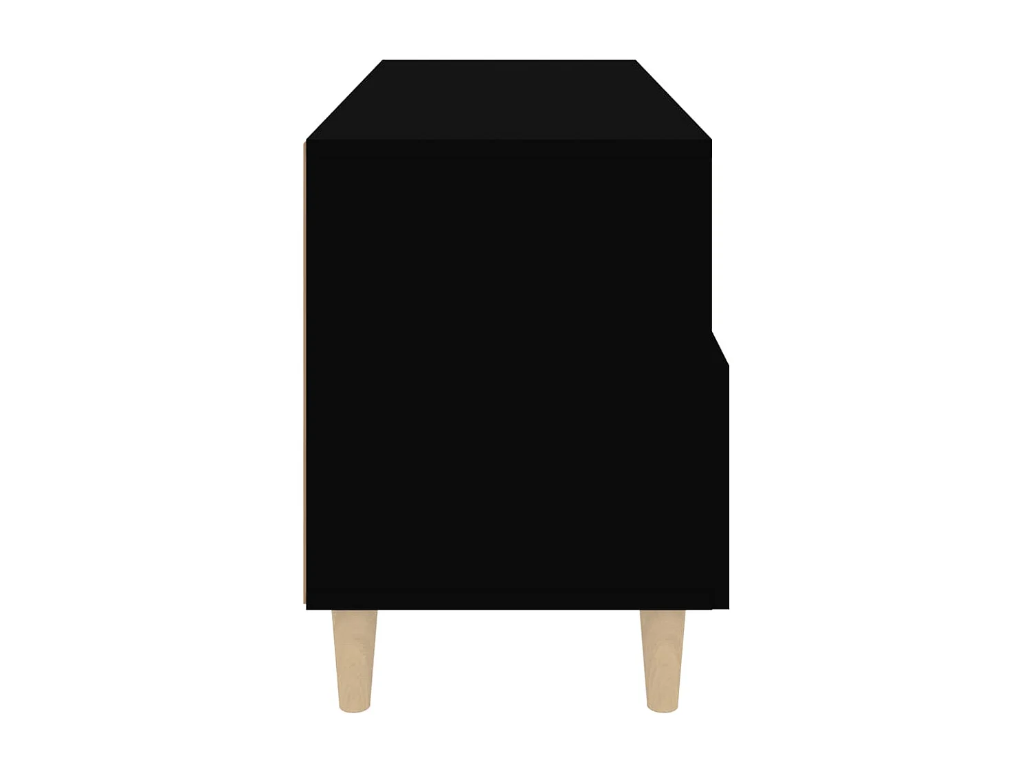 Meuble TV Noir 80x36x50 cm Bois d'ingénierie