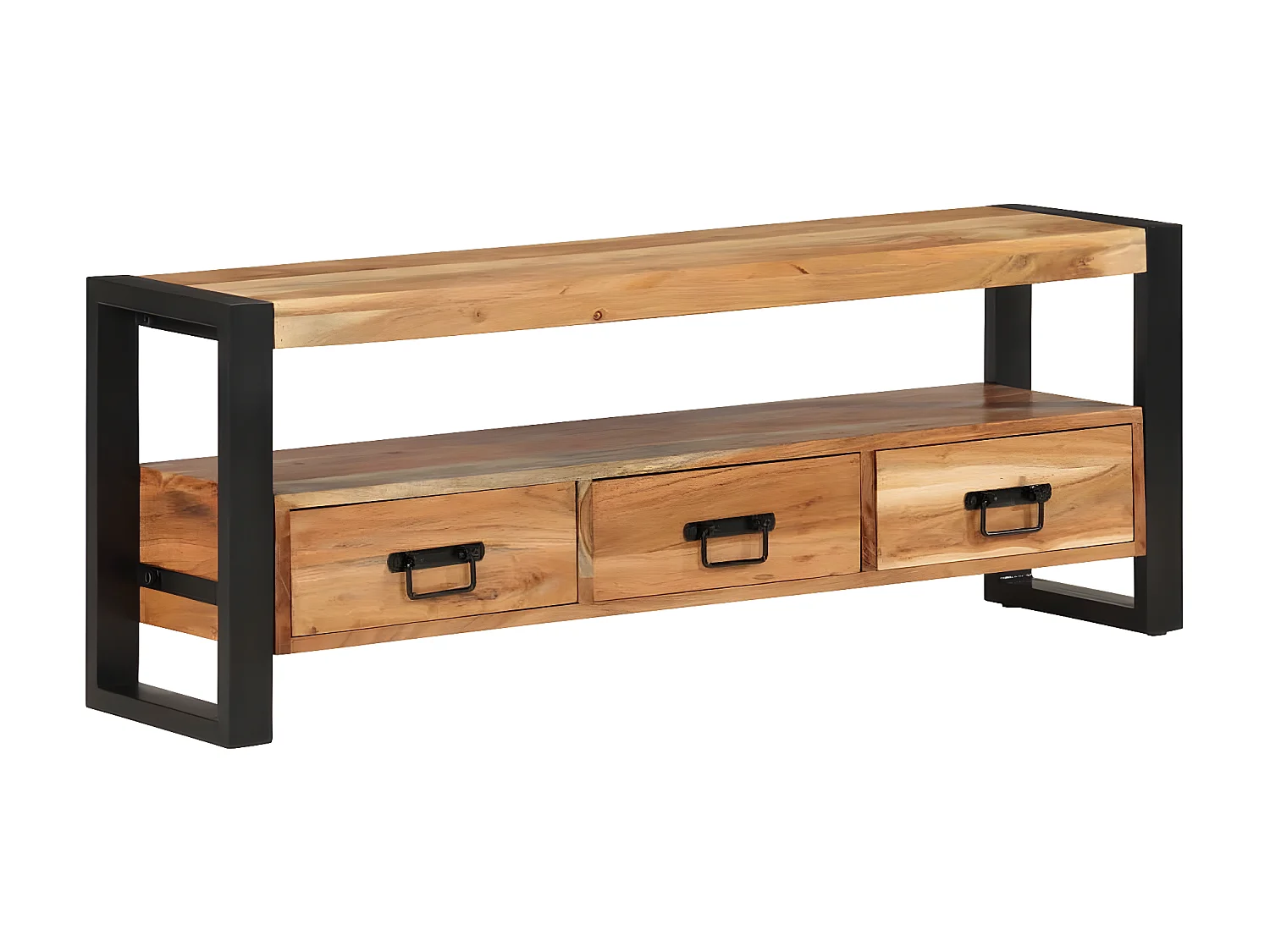 Meuble TV 120x30x45 cm bois d'acacia massif