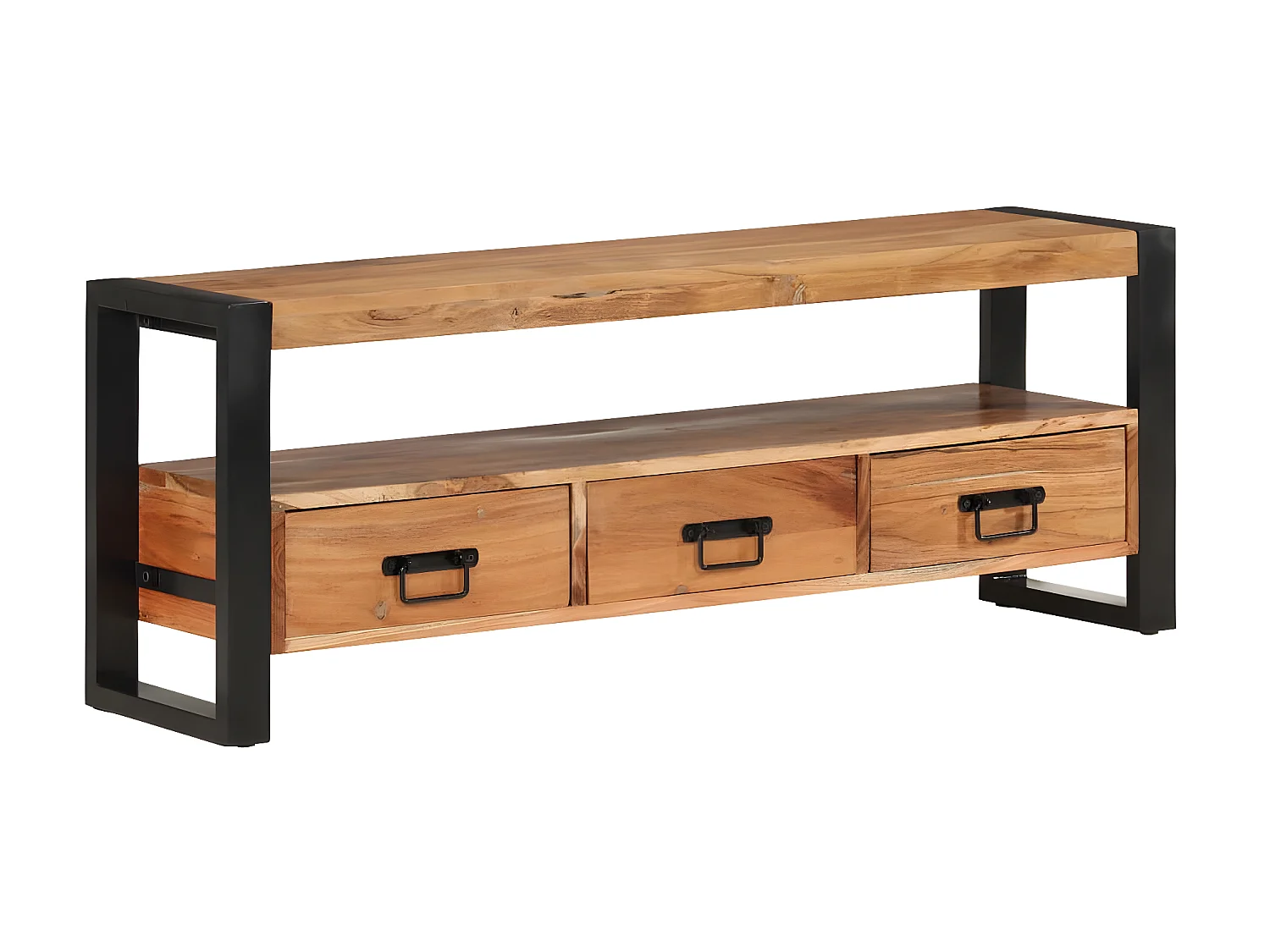 Meuble TV 120x30x45 cm bois d'acacia massif