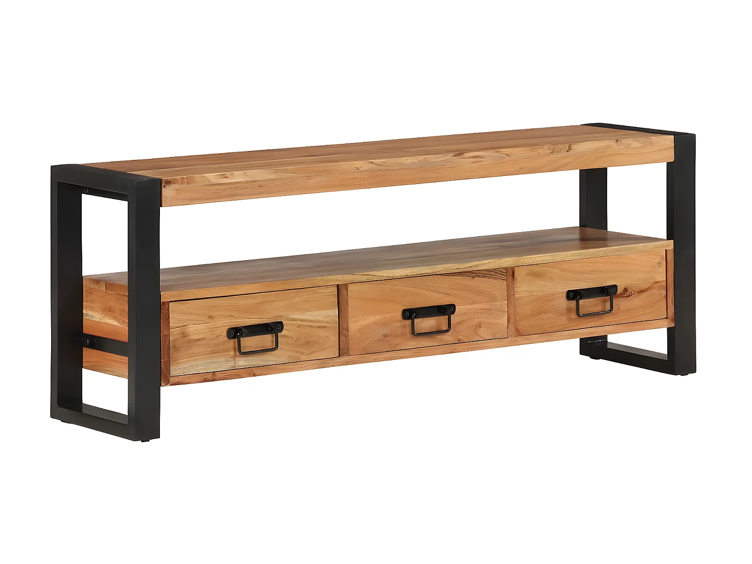 Meuble TV 120x30x45 cm bois d'acacia massif