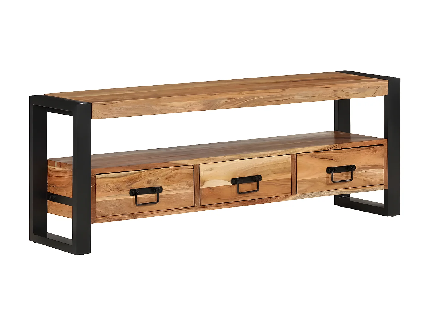 Meuble TV 120x30x45 cm bois d'acacia massif