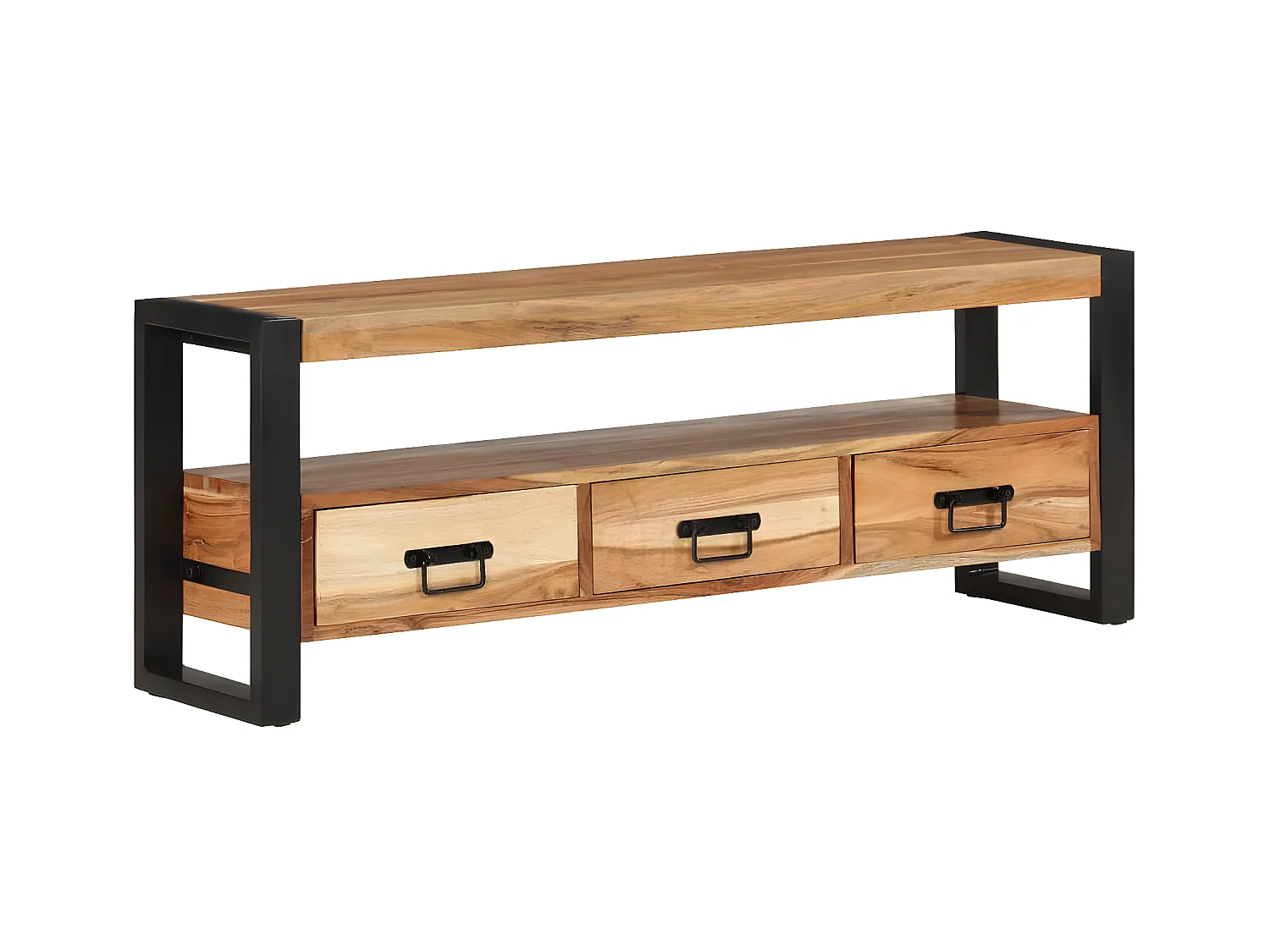 Meuble TV 120x30x45 cm bois d'acacia massif