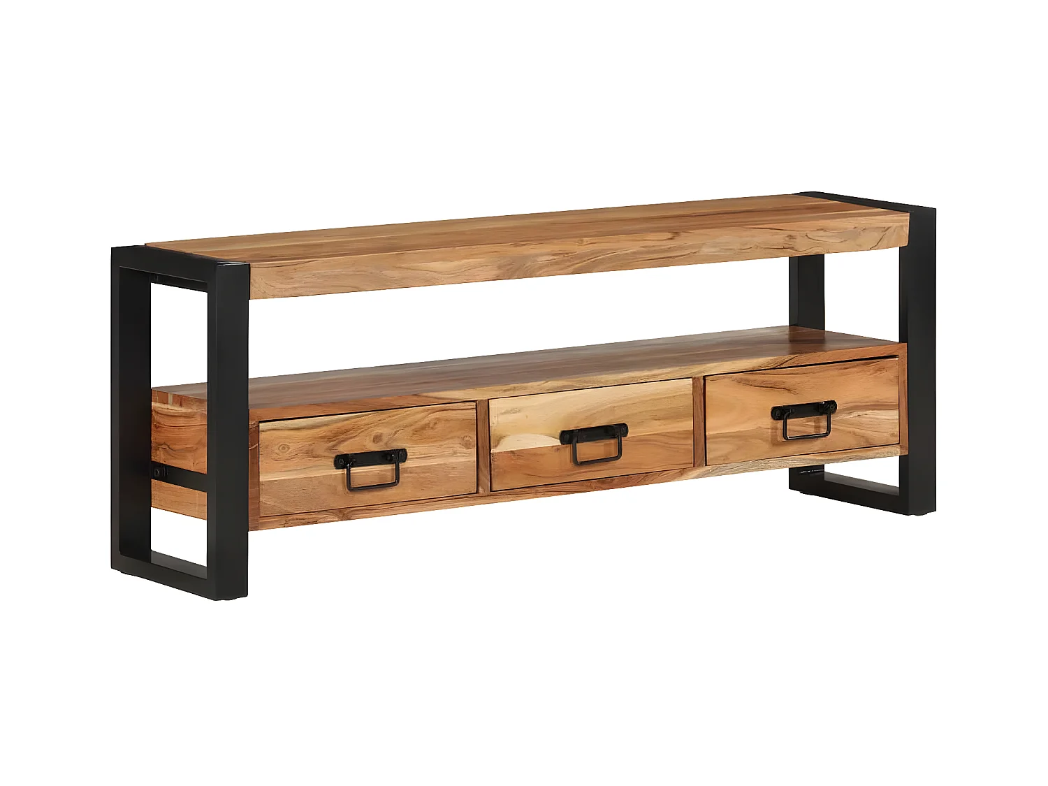 Meuble TV 120x30x45 cm bois d'acacia massif