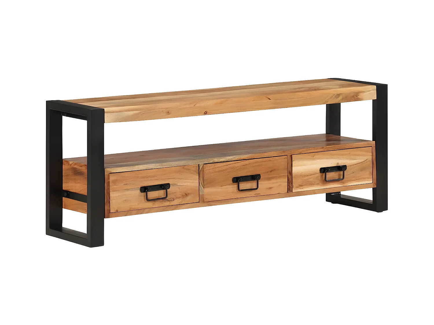 Meuble TV 120x30x45 cm bois d'acacia massif