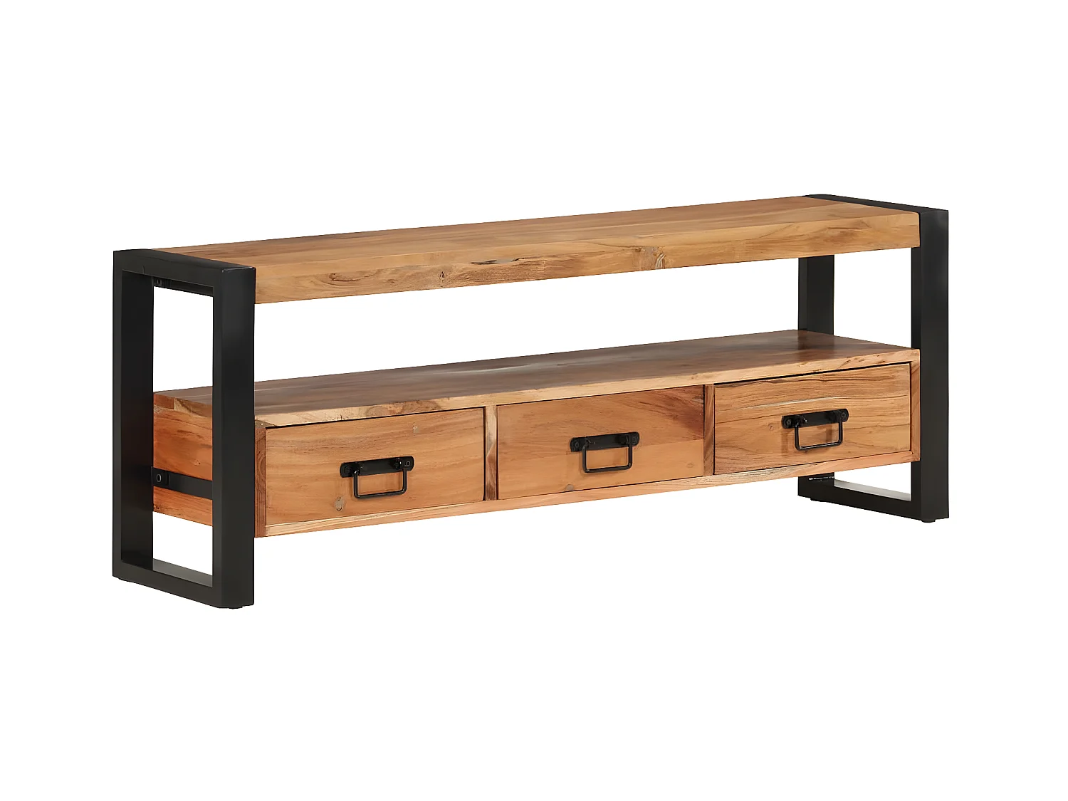 Meuble TV 120x30x45 cm bois d'acacia massif