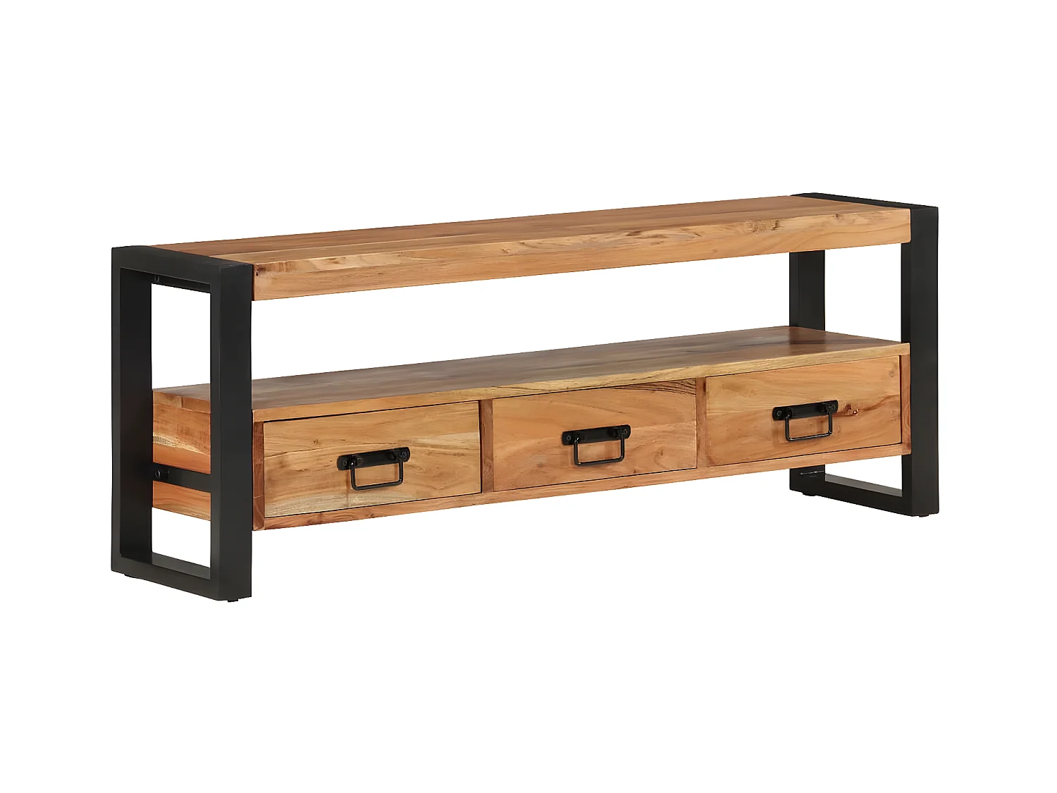 Meuble TV 120x30x45 cm bois d'acacia massif