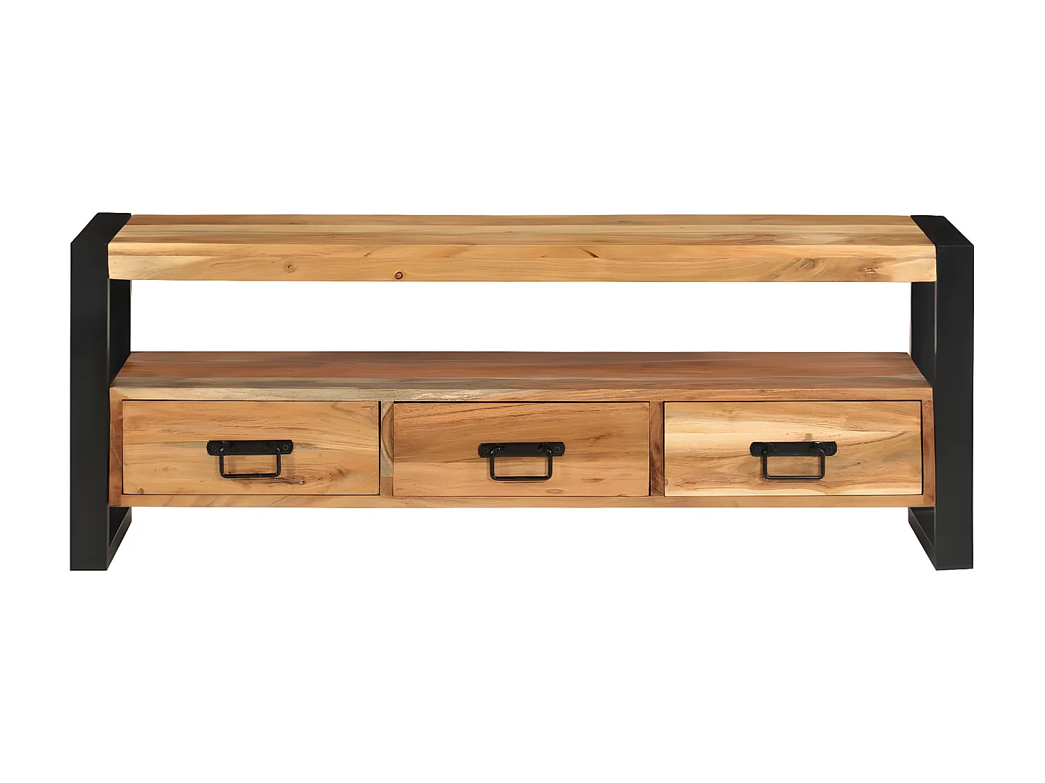 Meuble TV 120x30x45 cm bois d'acacia massif