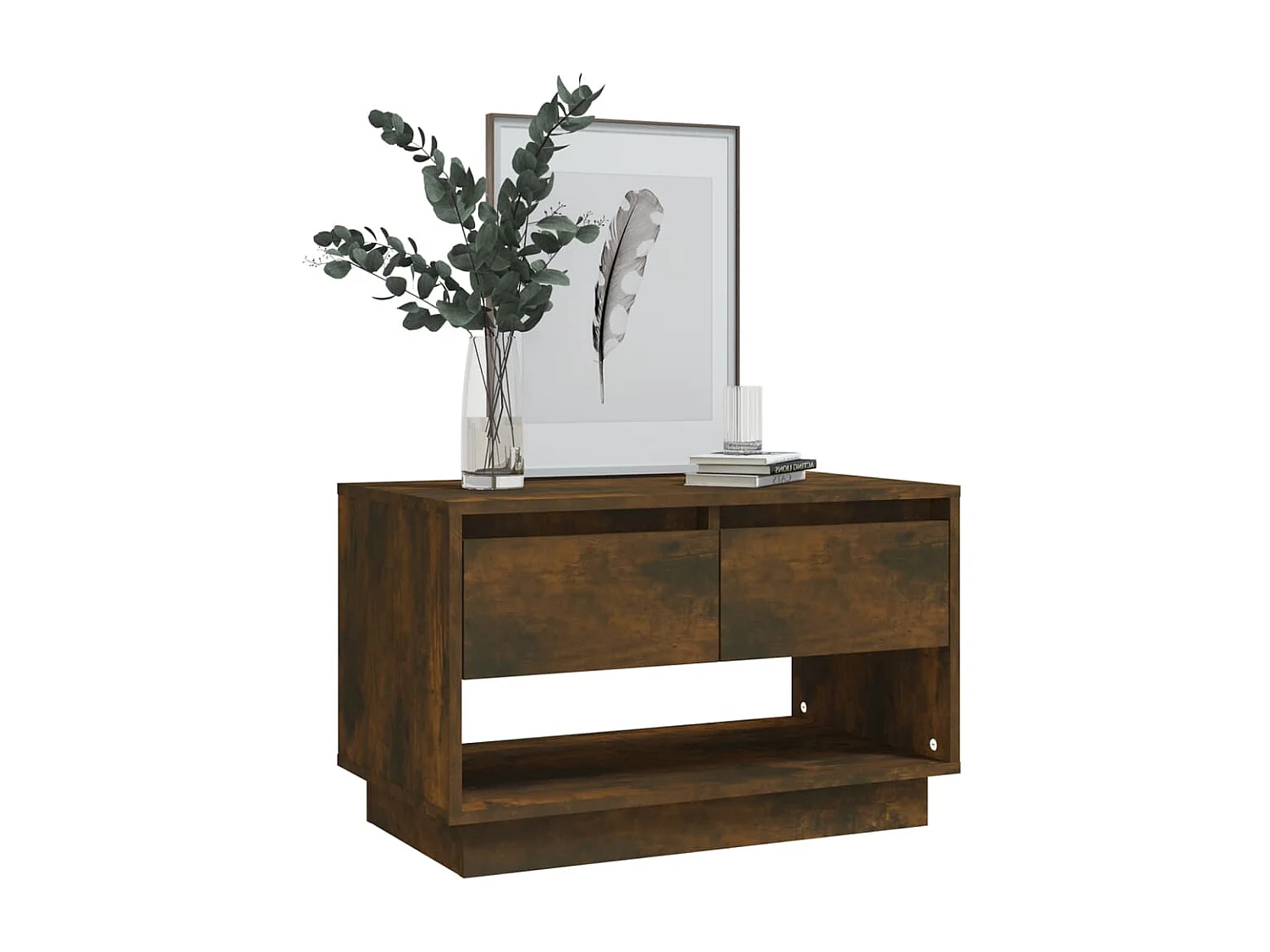 Meuble TV Chêne fumé 70x41x44 cm Aggloméré