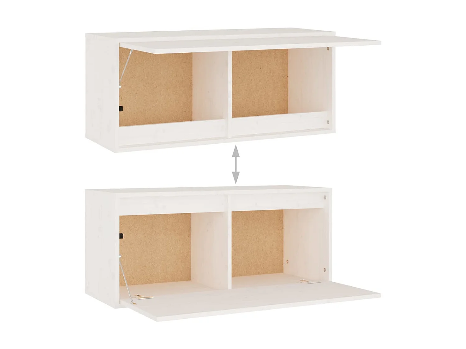 Meubles TV 5 pcs Blanc Bois massif de pin